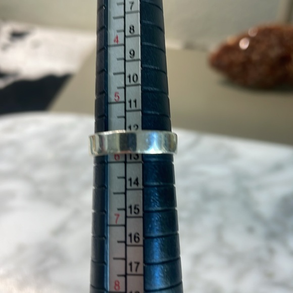 Large tear drop natural emerald gemstone ring 925 sterling silver in size 6 - Picture 7 of 10